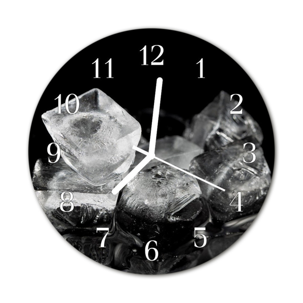 Glasuhr Küchenuhr Eiswürfel