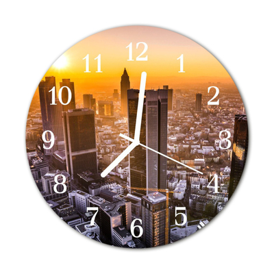 Glasuhr Küchenuhr Sonnenuntergang