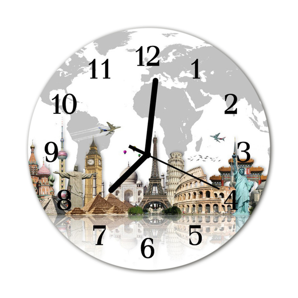 Glasuhr Küchenuhr Welt