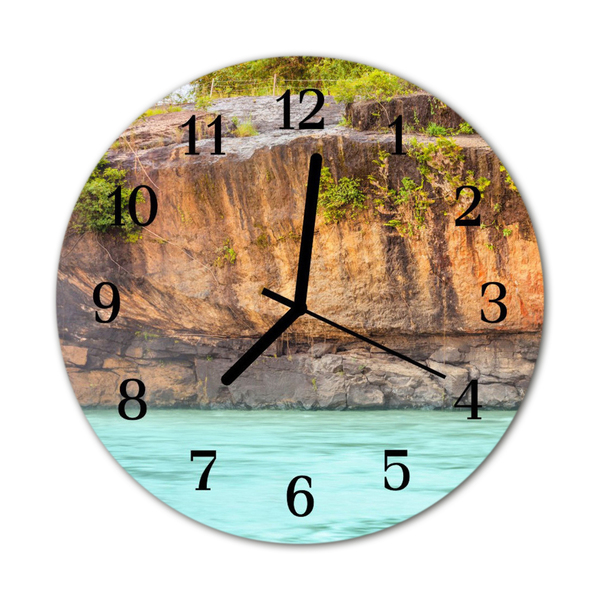 Glasuhr Küchenuhr Klippe