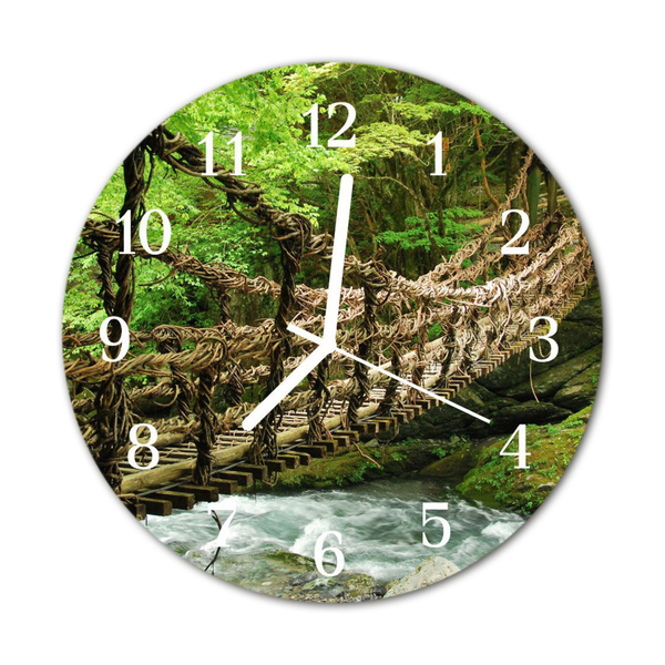 Glasuhr Wanduhr Seilbrücke