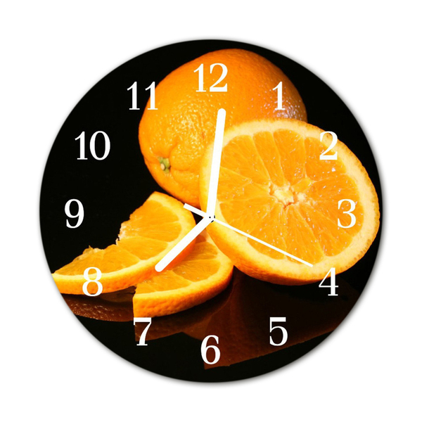 Glasuhr Wanduhr Orangen
