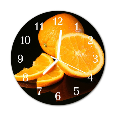 Glasuhr Wanduhr Orangen