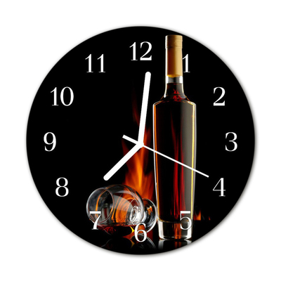 Glasuhr Wanduhr Alkohol