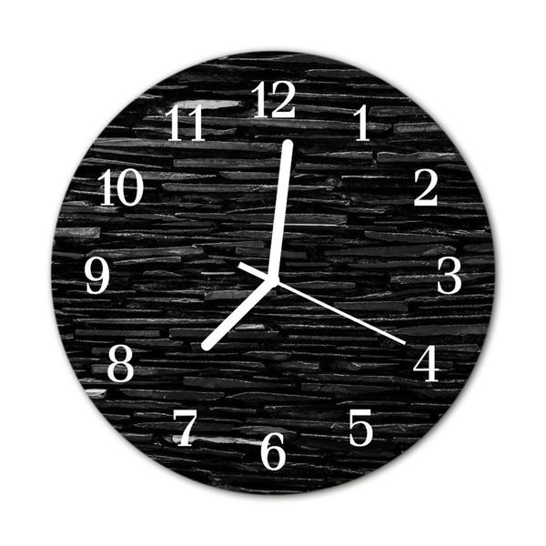 Glasuhr Wanduhr Steine