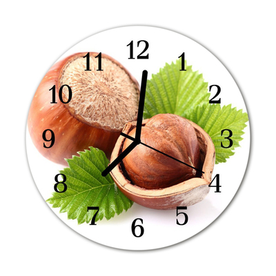 Glasuhr Wanduhr Haselnüssen