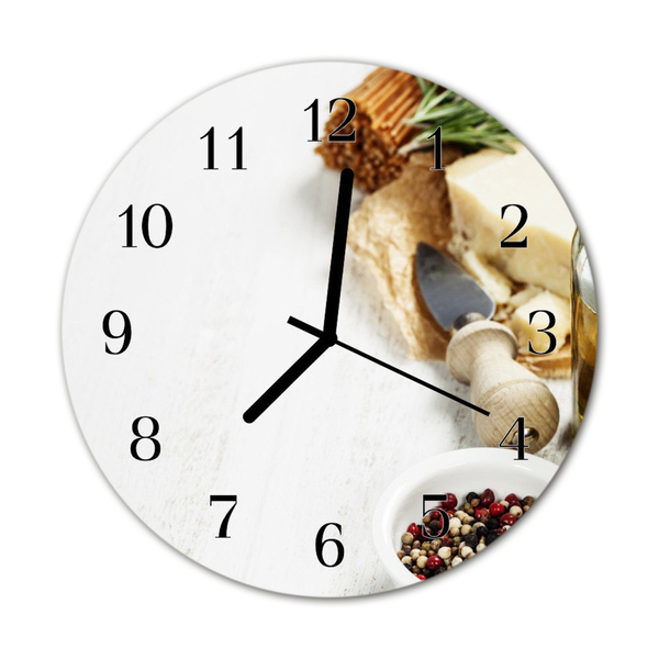 Glasuhr Wanduhr Pasta