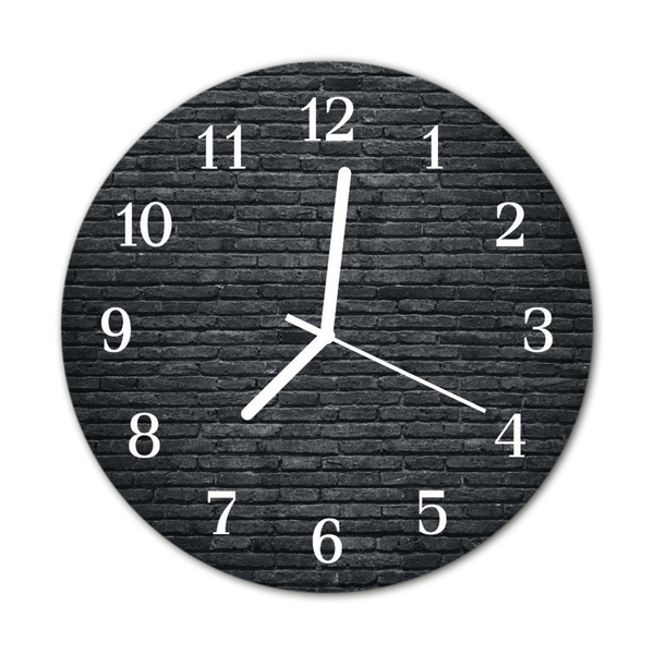 Glasuhr Wanduhr Klinker