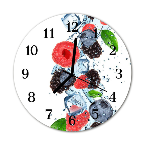 Glasuhr Wanduhr Obst Eis