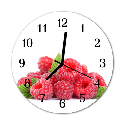 Glasuhr Wanduhr Himbeeren