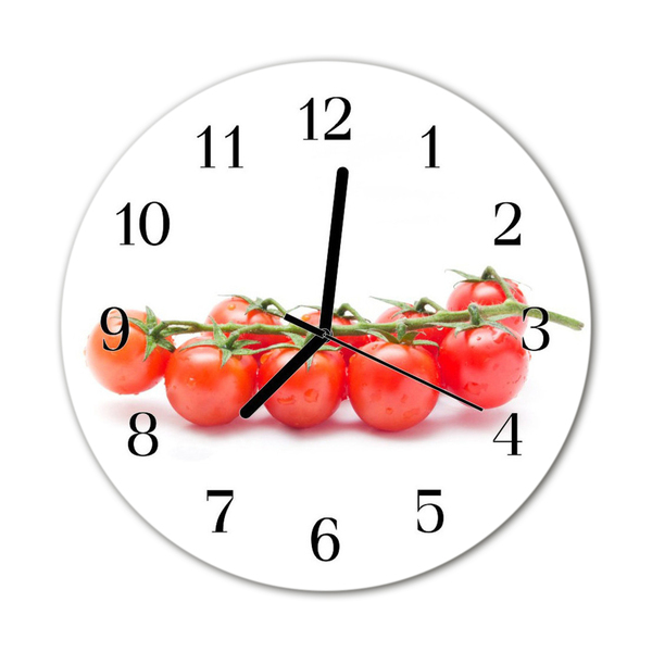 Glasuhr Wanduhr Tomaten