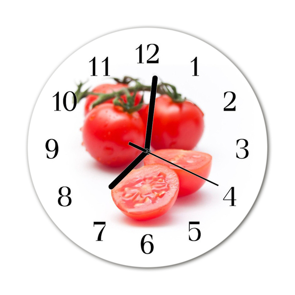 Glasuhr Wanduhr Tomaten