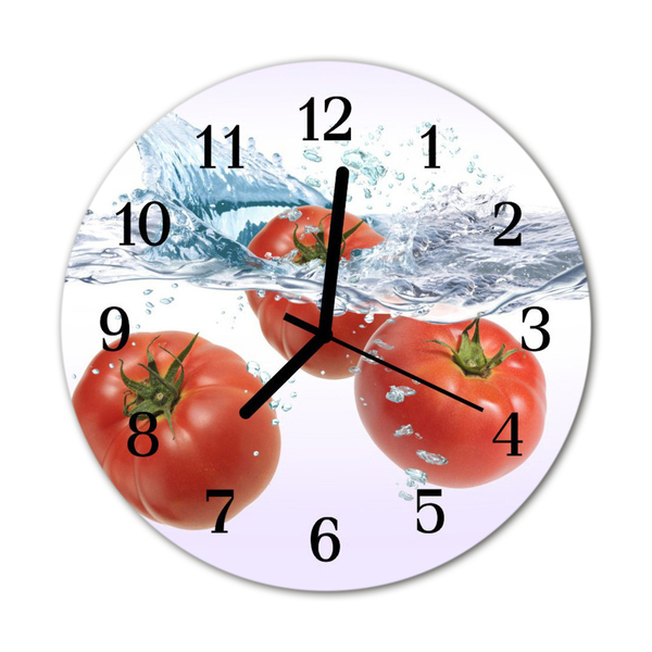 Glasuhr Wanduhr Tomaten