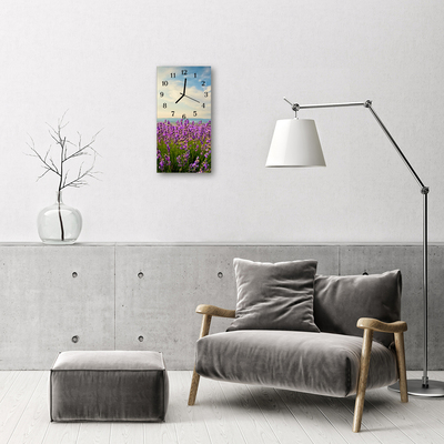 Glasuhr Wanduhr Blumen