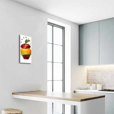 Glasuhr Wanduhr Obst