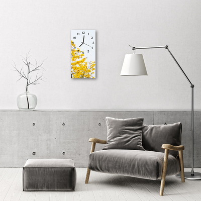 Glasuhr Wanduhr blühenden Baum