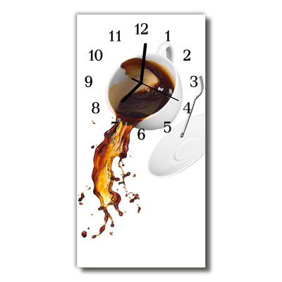 Glasuhr Küchenuhr Kaffee