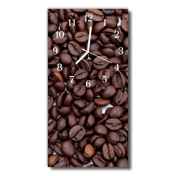 Glasuhr Küchenuhr Kaffeebohnen