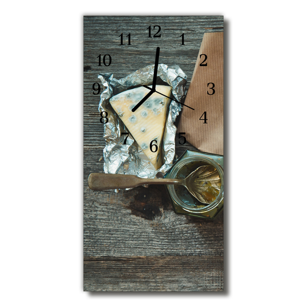 Glasuhr Küchenuhr Käse