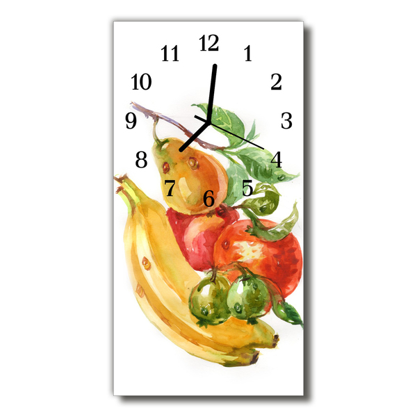 Glasuhr Küchenuhr Obst