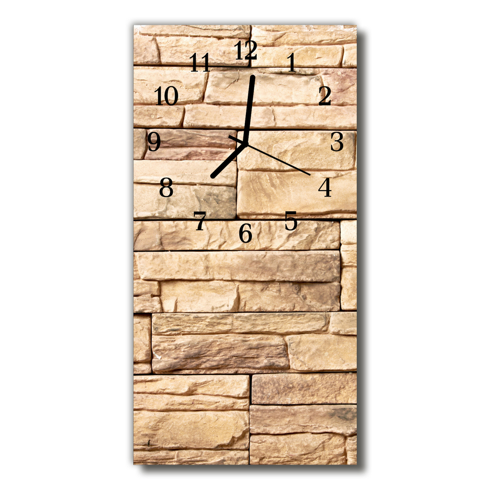 Glasuhr Küchenuhr Steinwand