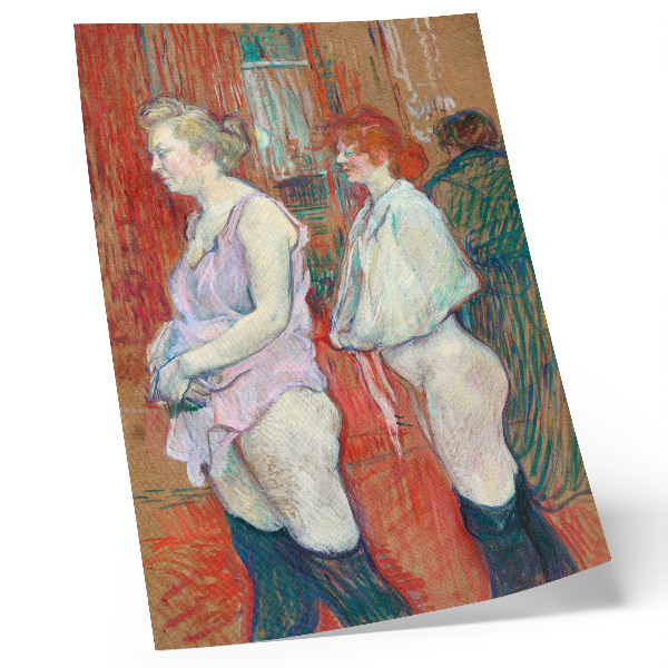 Kunstdruck leinwand Rue des Moulins (1894), hochauflösendes Gemälde von Henri de Toulouse-Lautrec