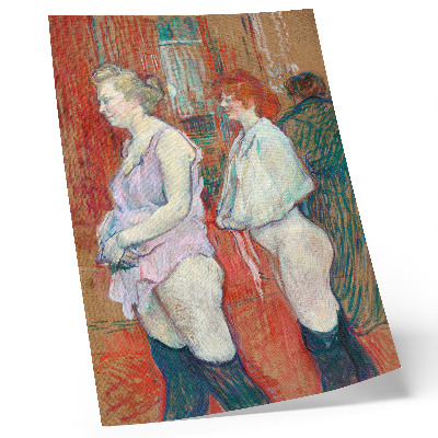 Kunstdruck leinwand Rue des Moulins (1894), hochauflösendes Gemälde von Henri de Toulouse-Lautrec