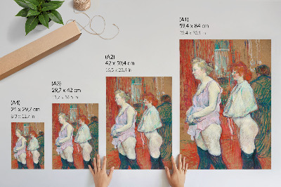 Kunstdruck leinwand Rue des Moulins (1894), hochauflösendes Gemälde von Henri de Toulouse-Lautrec