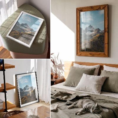 Kunstdruck leinwand Berge und Wälder in Herbstfarben