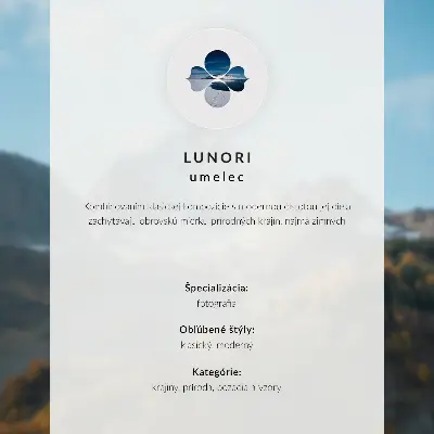Kunstdruck auf Leinwand mit Motiv von Bergen und Wäldern in Herbstfarben