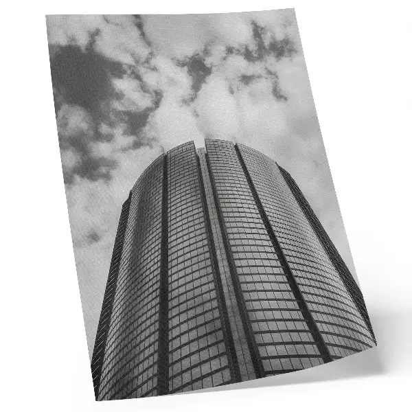 Wandposter moderner Wolkenkratzer mit Symmetrie und Eleganz