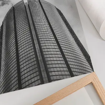 Wandposter moderner Wolkenkratzer mit Symmetrie und Eleganz