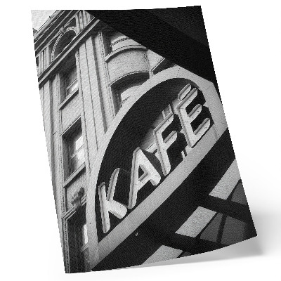 Poster Eine nostalgische Inschrift an der Fassade des Gebäudes