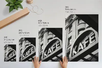 Poster mit einer nostalgischen Inschrift an der Gebäudefassade