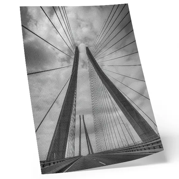 Wandposter mit Motiv von einer Seilbrücke in moderner und symmetrischer Optik