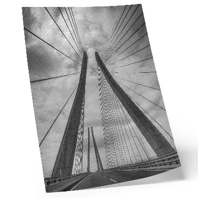Wandposter mit Motiv von einer Seilbrücke in moderner und symmetrischer Optik