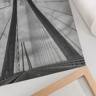 Wandposter mit Motiv von einer Seilbrücke in moderner und symmetrischer Optik