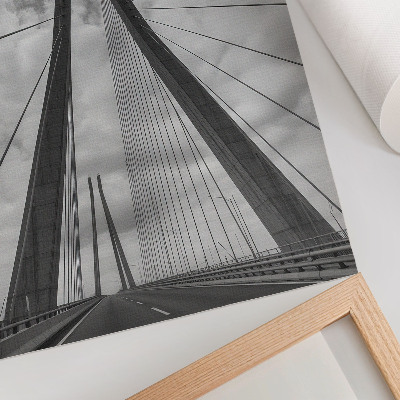 Wandposter Seilbrücke Modernität Eleganz Symmetrie