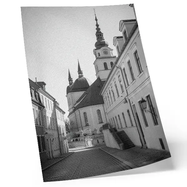 Poster mit historischer Architektur und eleganten Gebäudedetails