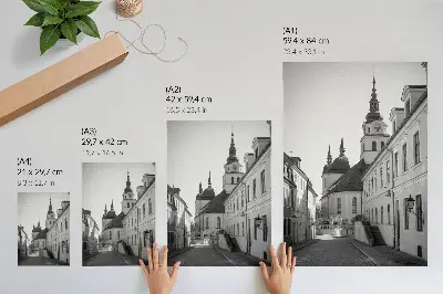 Poster mit historischer Architektur und eleganten Gebäudedetails