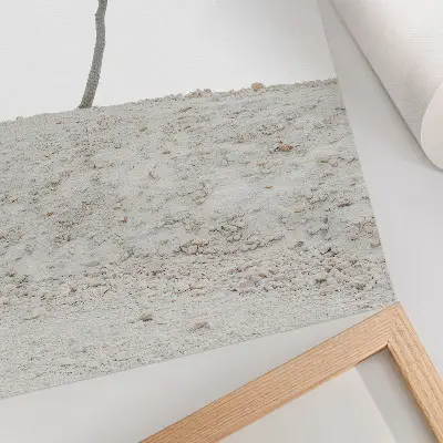 Wandposter einsamer Baum vor hellem Hintergrund im minimalistischen Stil