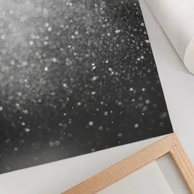 Leinwand Kunstdruck mit zartem hellgrauen Bokeh-Effekt