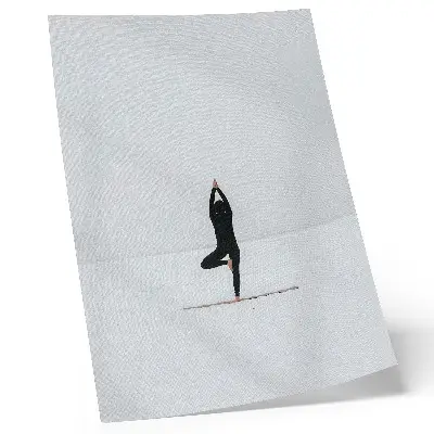 Poster mit minimalistischer Yoga-Figur für Frieden und Harmonie