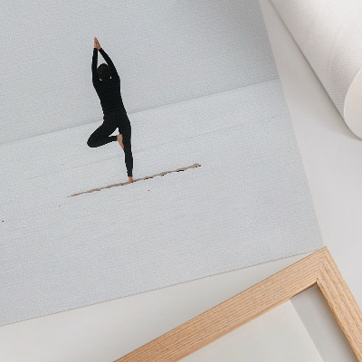 Poster Minimalismus, Figur, Yoga, Frieden, Harmonie