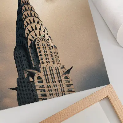 Leinwand-Kunstdruck ein eleganter Turm mit visueller Symmetrie und architektonischen Formen
