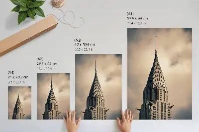 Leinwand-Kunstdruck ein eleganter Turm mit visueller Symmetrie und architektonischen Formen