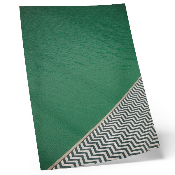 Poster Grün mit geometrischem schwarz-weißem Muster