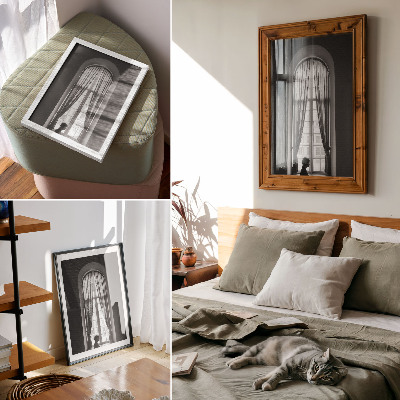 Wandposter Monochromatisches Spiel von Licht und Schatten