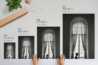 Wandposter Monochromatisches Spiel von Licht und Schatten