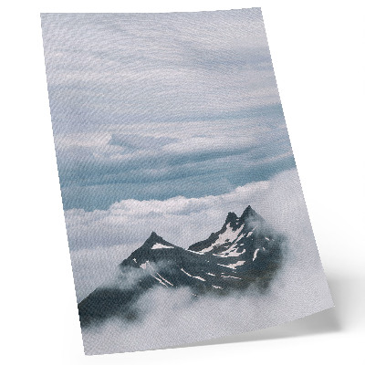 Kunstdruck leinwand Berggipfel im Nebel, Frieden, Eleganz